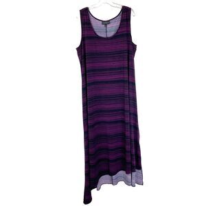 LANE BRYANT Maxi Dress Size 18-20 Asymmetrical Stretch Jersey Knit Jumper